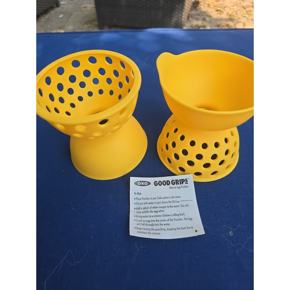 OXO Good Grips Silicone Egg Poachers To Guide Eggs In Boiling Water Instructions